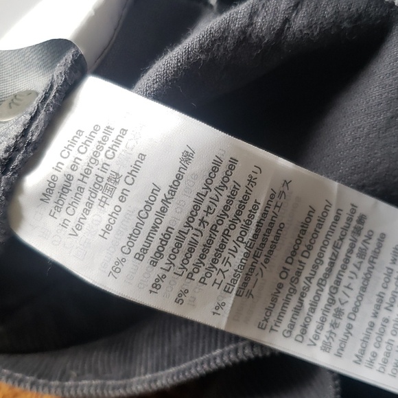 Madewell Gray Cali Demi Boot Cut Frayed Hem Courdoroy Button Fly Jeans Size 25P - Picture 7 of 7